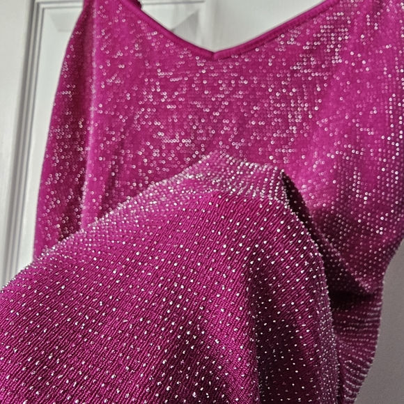 Express Metallic V-Neck Cami Tank Top - Size M - Picture 6 of 10